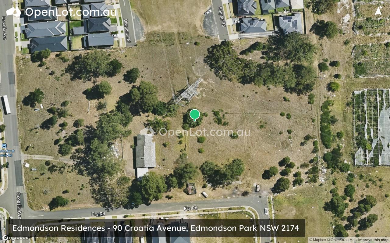 Satellite image for Edmondson Residences - 90 Croatia Avenue, Edmondson Park NSW 2174