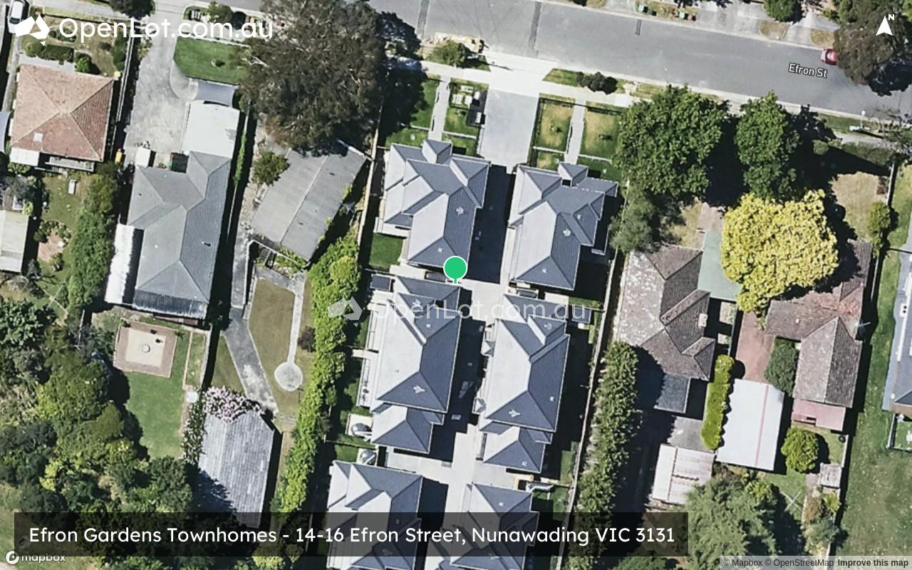 Satellite image for Efron Gardens Townhomes - 14-16 Efron Street, Nunawading VIC 3131