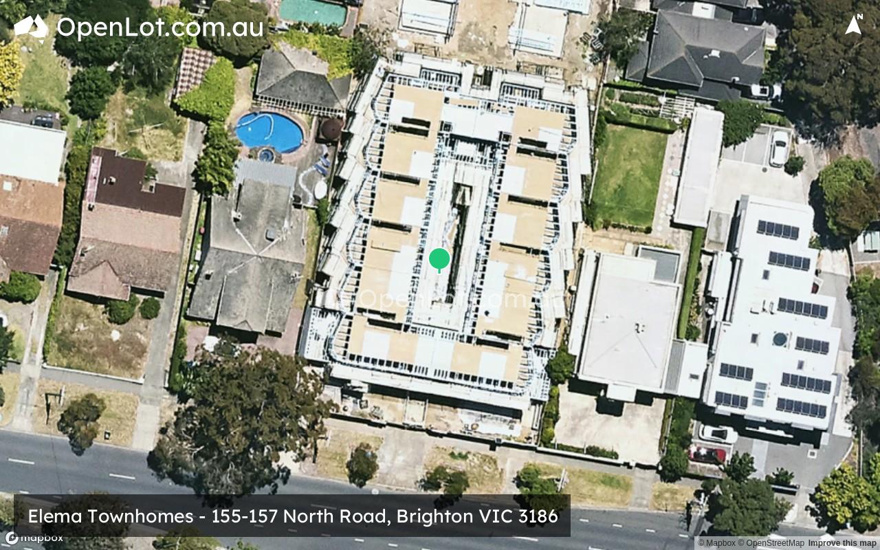 Satellite image for Elema Townhomes - 155-157 North Road, Brighton VIC 3186