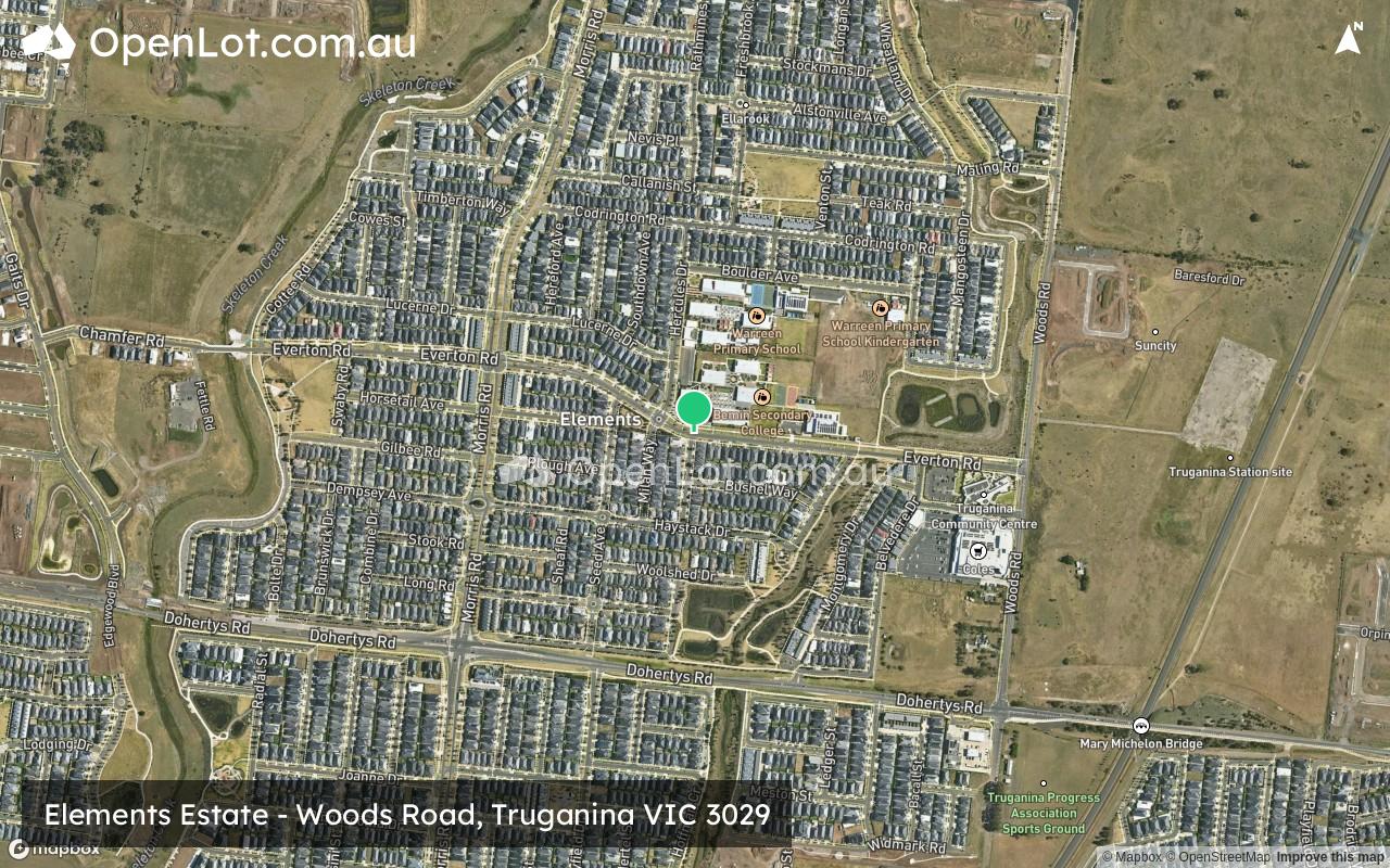 Satellite image for Elements Estate - Woods Road, Truganina VIC 3029