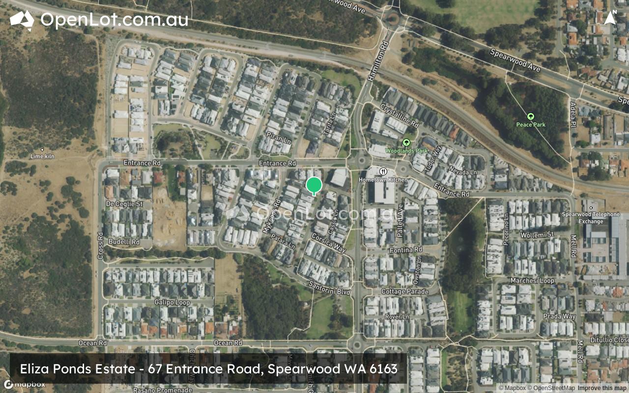 Satellite image for Eliza Ponds Estate - 67 Entrance Road, Spearwood WA 6163