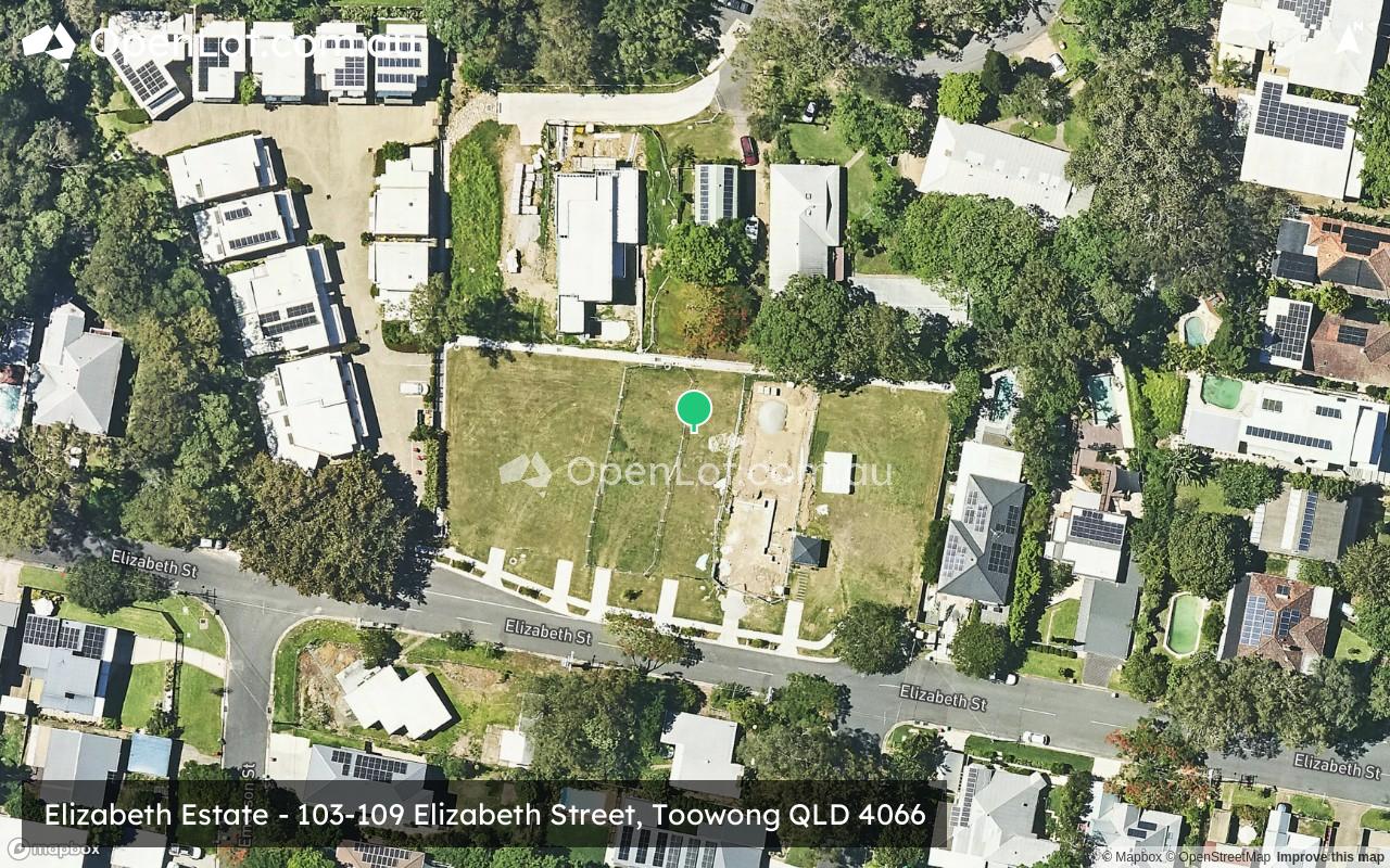 Satellite image for Elizabeth Estate - 103-109 Elizabeth Street, Toowong QLD 4066