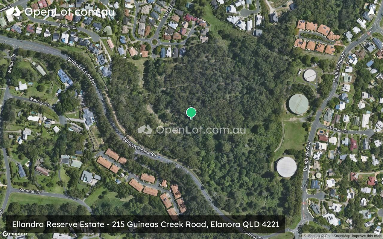 Satellite image for Ellandra Reserve Estate - 215 Guineas Creek Road, Elanora QLD 4221