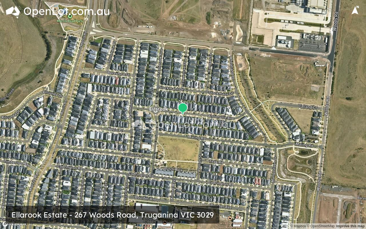 Satellite image for Ellarook Estate - 267 Woods Road, Truganina VIC 3029