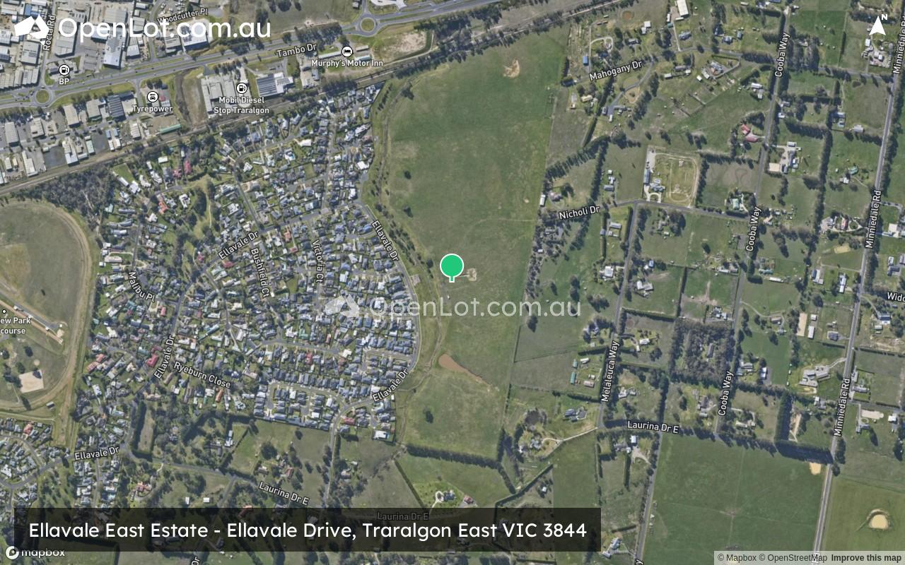 Satellite image for Ellavale East Estate - Ellavale Drive, Traralgon East VIC 3844
