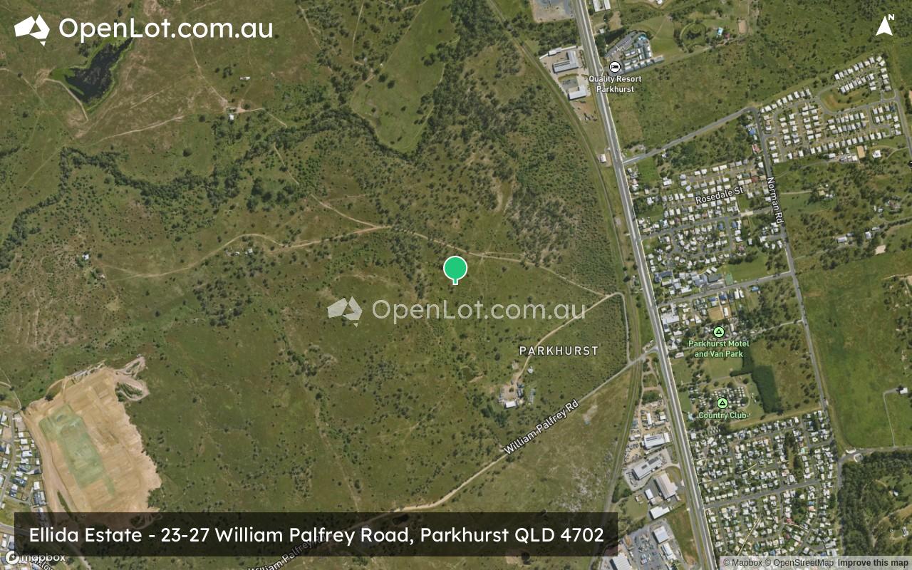 Satellite image for Ellida Estate - 23-27 William Palfrey Road, Parkhurst QLD 4702