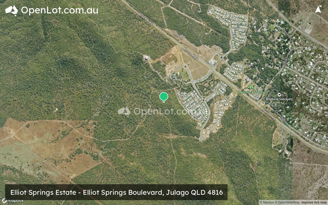 Satellite image for Elliot Springs Estate - Elliot Springs Boulevard, Julago QLD 4816