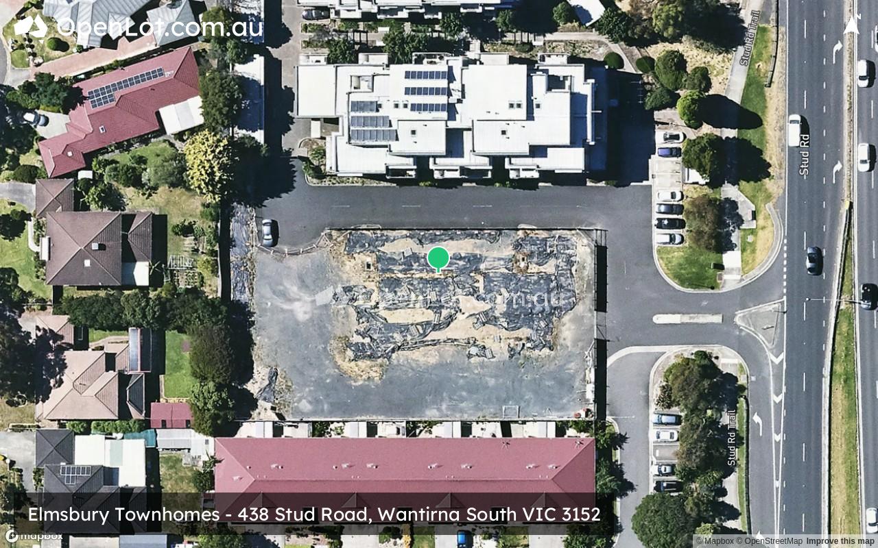 Satellite image for Elmsbury Townhomes - 438 Stud Road, Wantirna South VIC 3152
