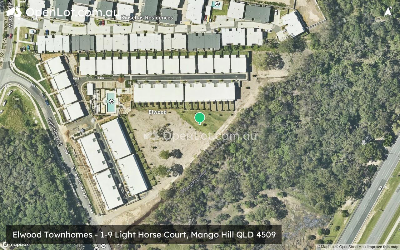 Satellite image for Elwood Townhomes - 1-9 Light Horse Court, Mango Hill QLD 4509