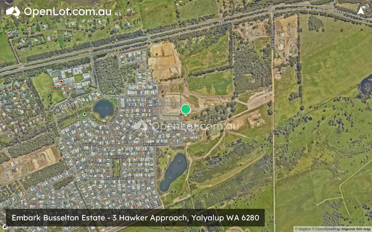 Satellite image for Embark Busselton Estate - 3 Hawker Approach, Yalyalup WA 6280