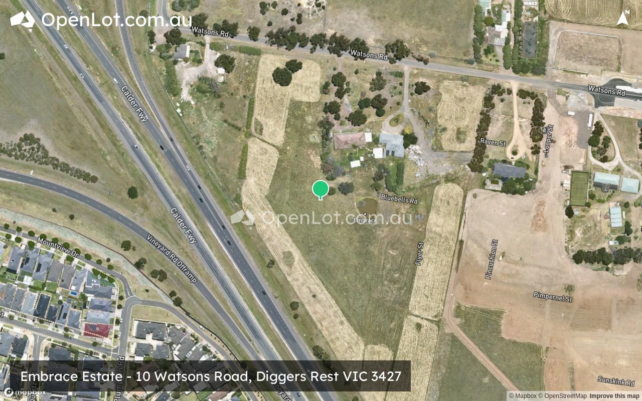 Satellite image for Embrace Estate - 10 Watsons Road, Diggers Rest VIC 3427