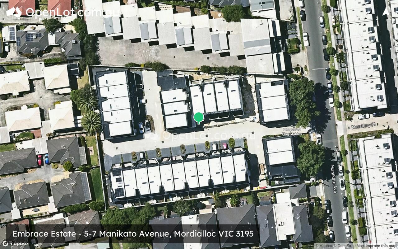 Satellite image for Embrace Estate - 5-7 Manikato Avenue, Mordialloc VIC 3195