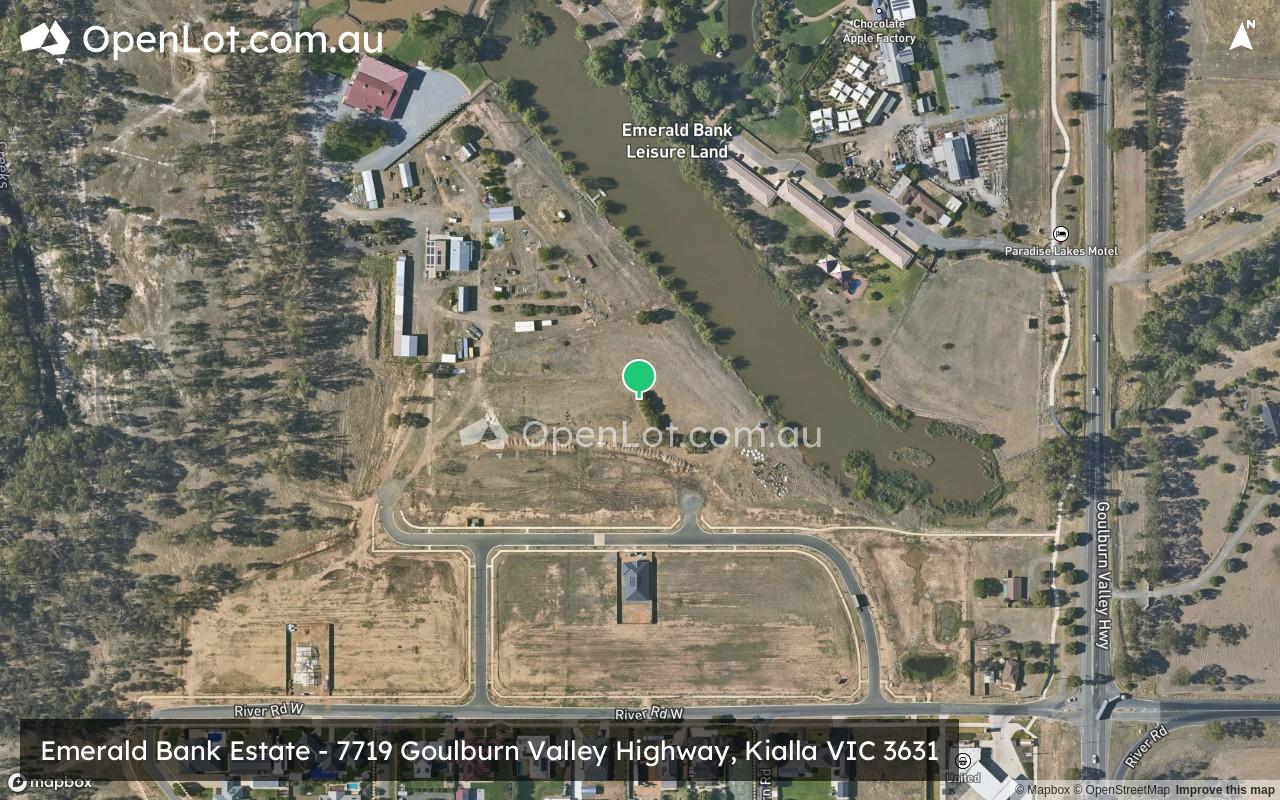 Satellite image for Emerald Bank Estate - 7719 Goulburn Valley Highway, Kialla VIC 3631