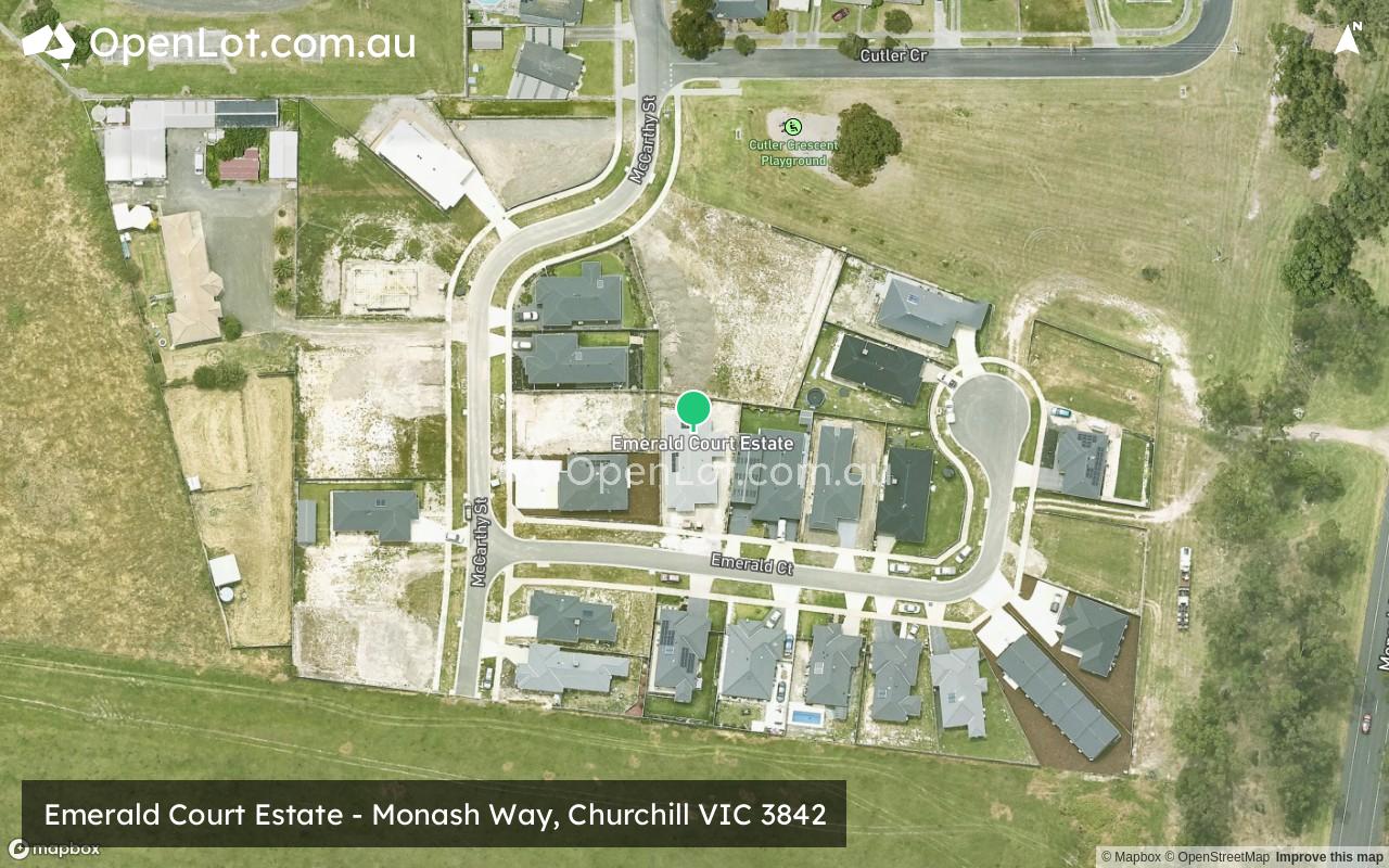 Satellite image for Emerald Court Estate - Monash Way, Churchill VIC 3842