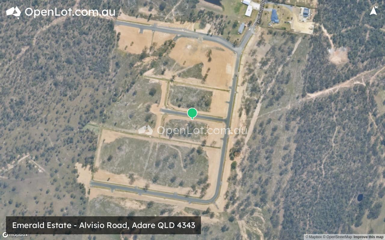 Satellite image for Emerald Estate - Alvisio Road, Adare QLD 4343