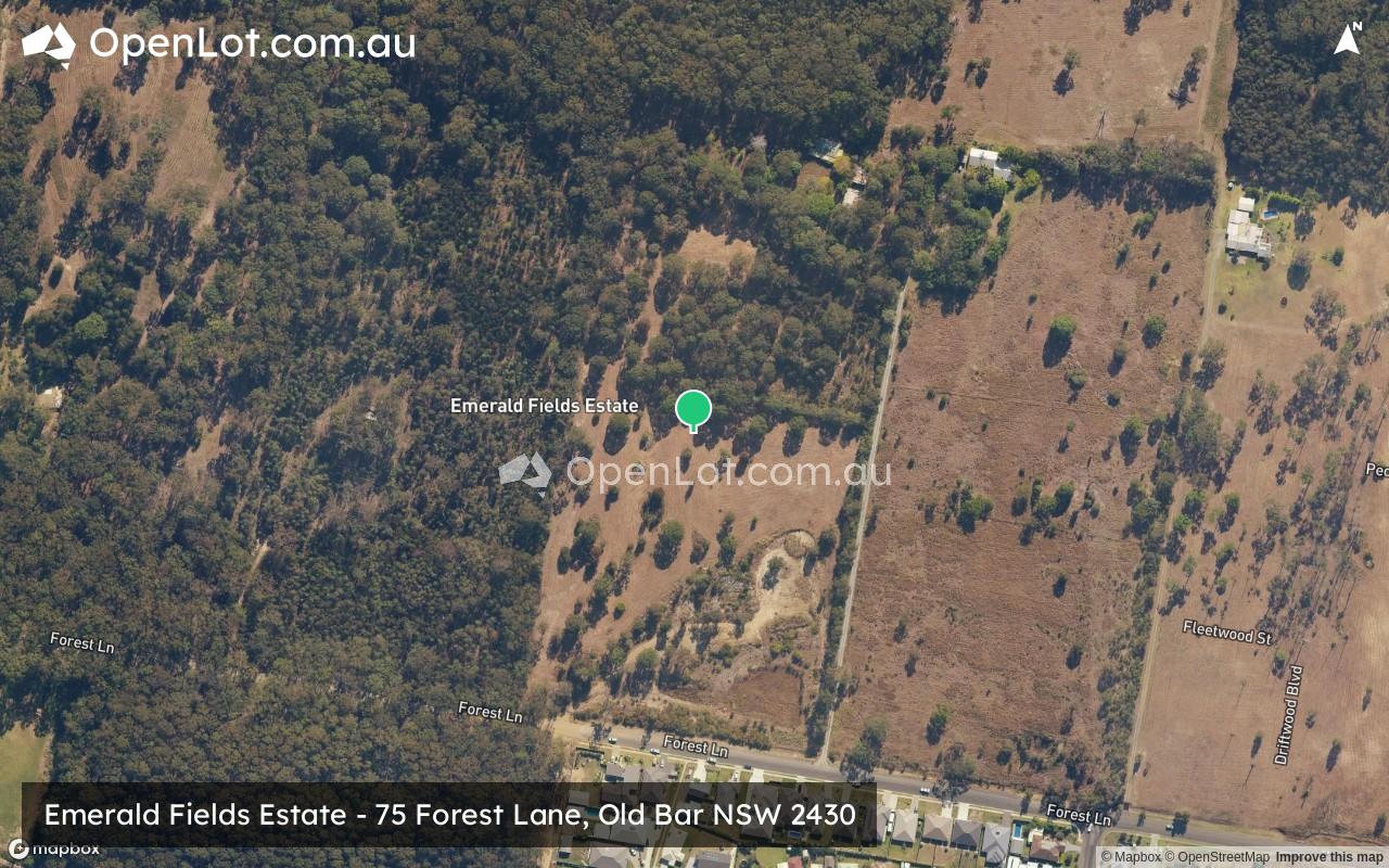 Satellite image for Emerald Fields Estate - 75 Forest Lane, Old Bar NSW 2430
