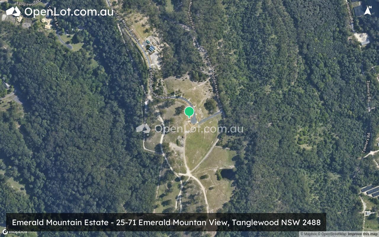 Satellite image for Emerald Mountain Estate - 25-71 Emerald Mountan View, Tanglewood NSW 2488
