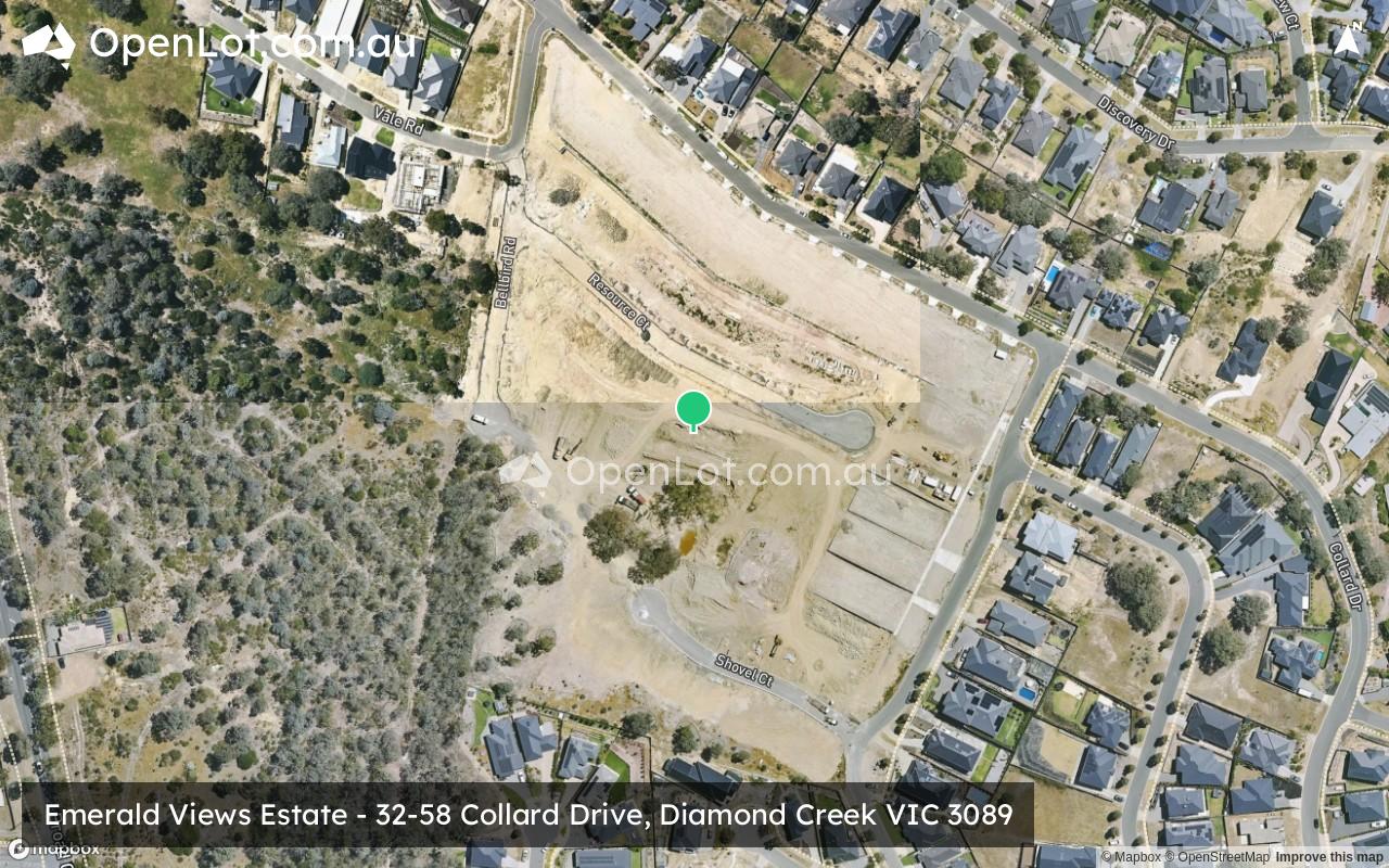 Satellite image for Emerald Views Estate - 32-58 Collard Drive, Diamond Creek VIC 3089