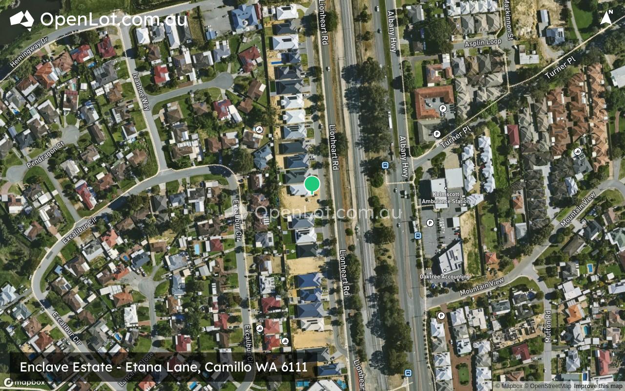 Satellite image for Enclave Estate - Etana Lane, Camillo WA 6111