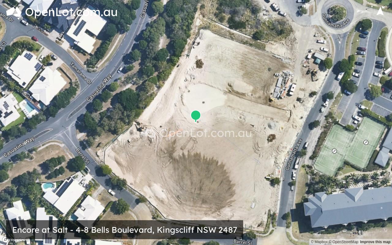 Satellite image for Encore at Salt - 4-8 Bells Boulevard, Kingscliff NSW 2487