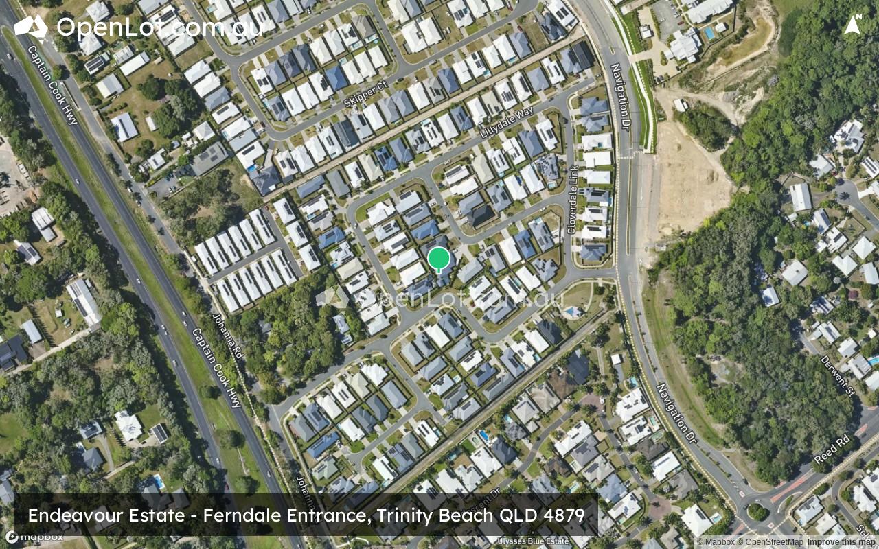 Satellite image for Endeavour Estate - Ferndale Entrance, Trinity Beach QLD 4879