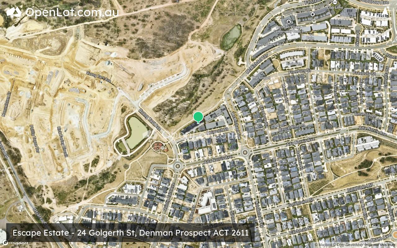 Satellite image for Escape Estate - 24 Golgerth St, Denman Prospect ACT 2611