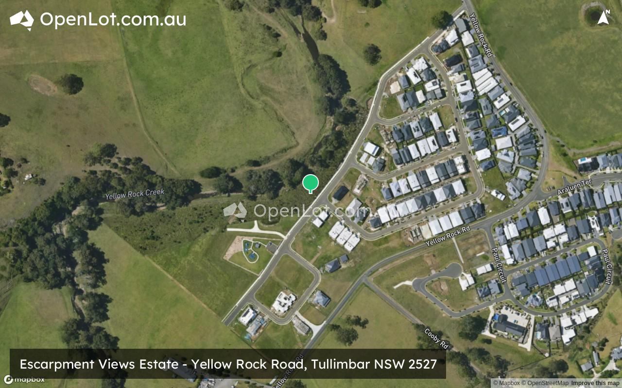 Satellite image for Escarpment Views Estate - Yellow Rock Road, Tullimbar NSW 2527