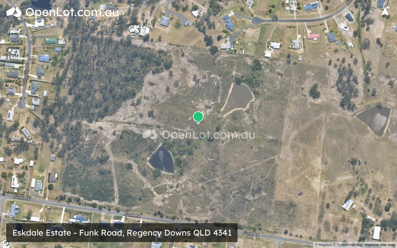 Satellite image for Eskdale Estate - Funk Road, Regency Downs QLD 4341