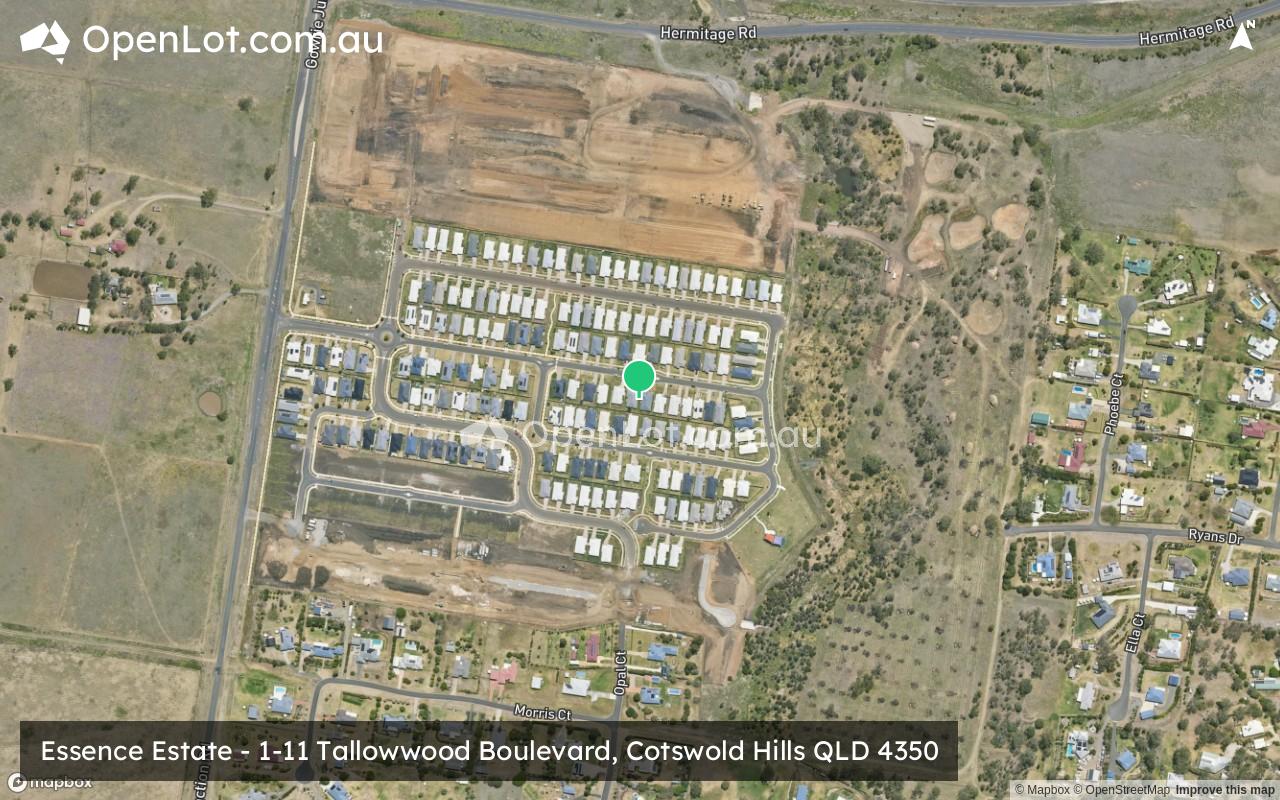 Satellite image for Essence Estate - 1-11 Tallowwood Boulevard, Cotswold Hills QLD 4350