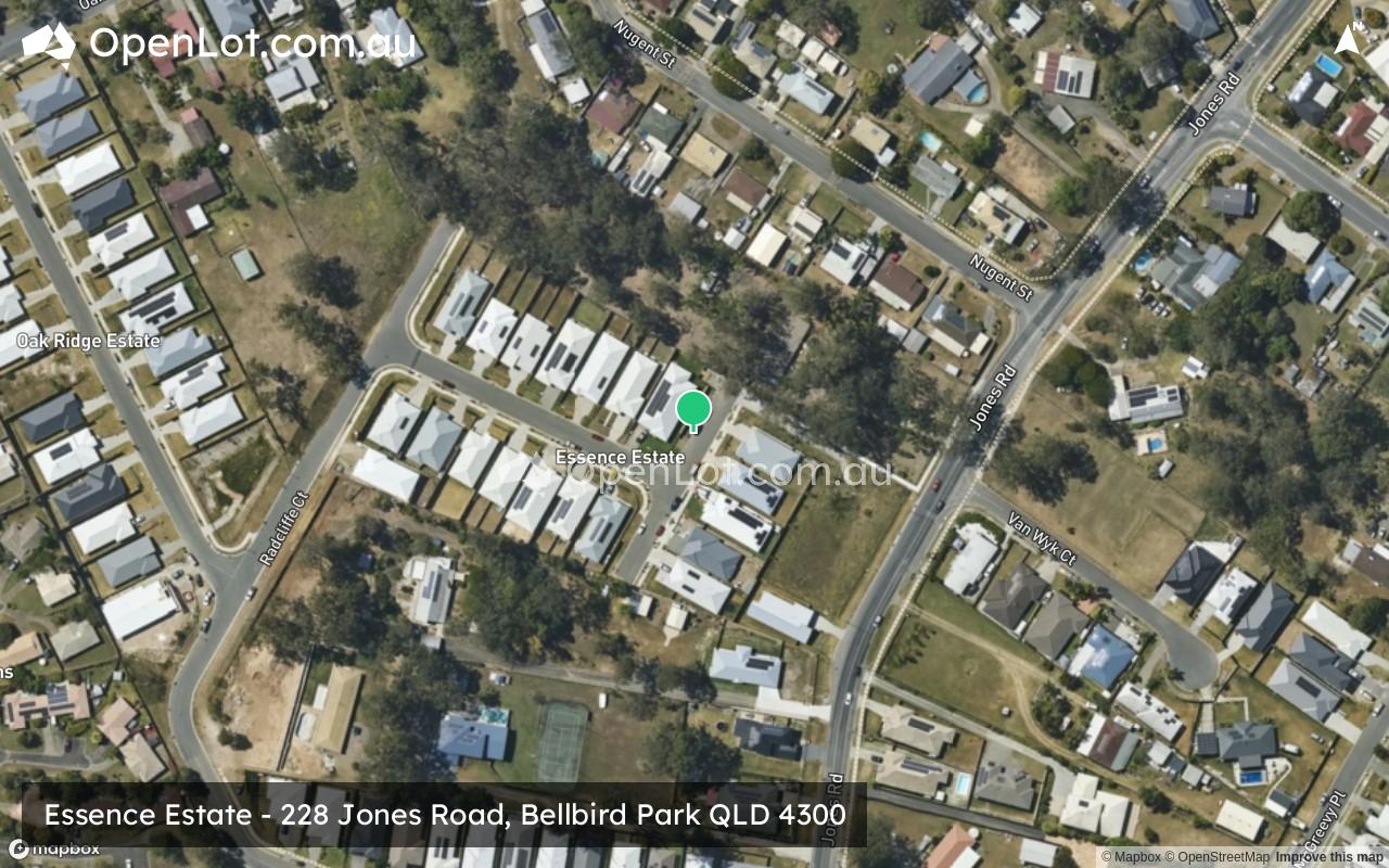 Satellite image for Essence Estate - 228 Jones Road, Bellbird Park QLD 4300