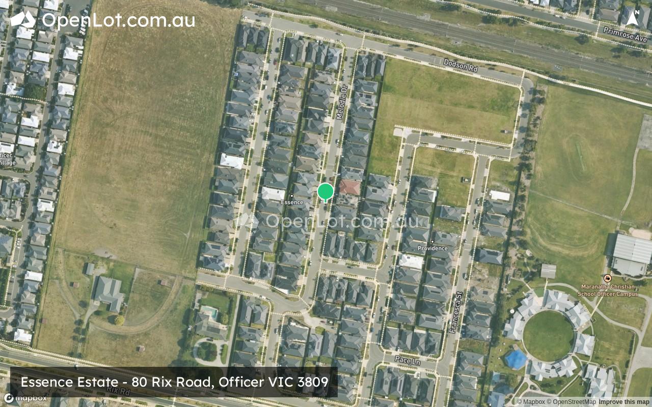 Satellite image for Essence Estate - 80 Rix Road, Officer VIC 3809