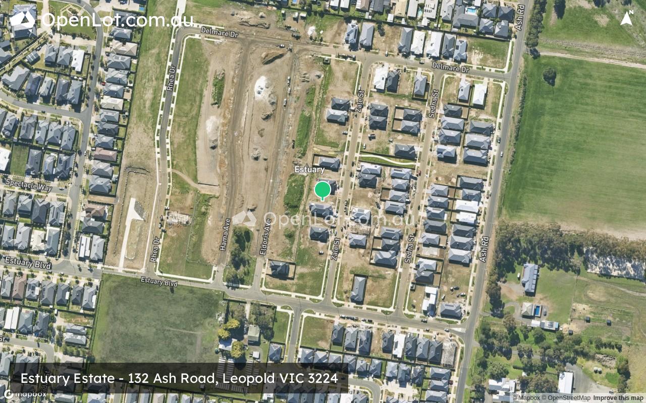 Satellite image for Estuary Estate - 132 Ash Road, Leopold VIC 3224