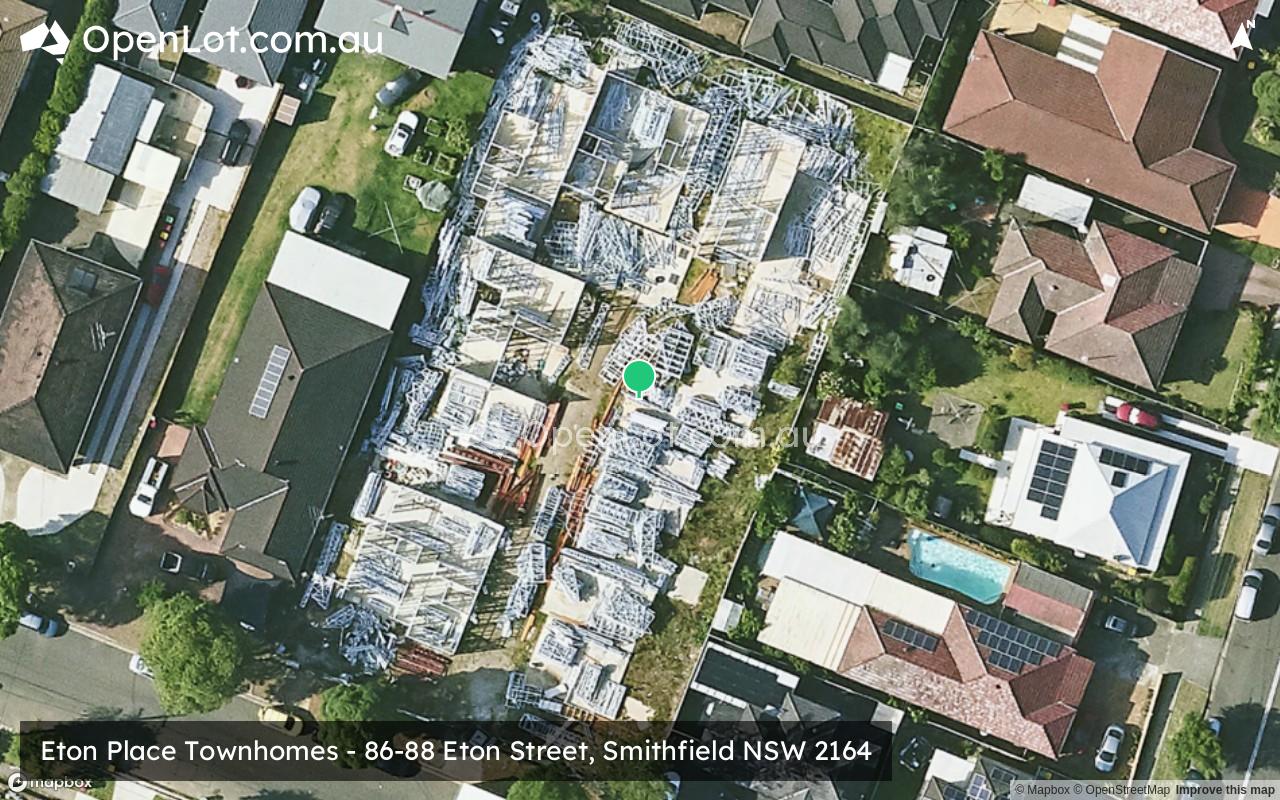 Satellite image for Eton Place Townhomes - 86-88 Eton Street, Smithfield NSW 2164