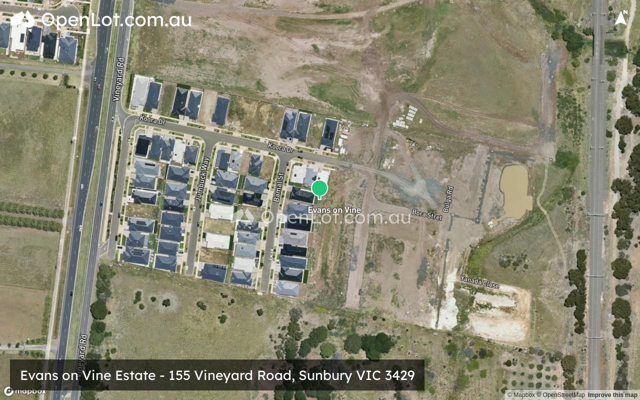 Satellite image for Evans on Vine Estate - 155 Vineyard Road, Sunbury VIC 3429