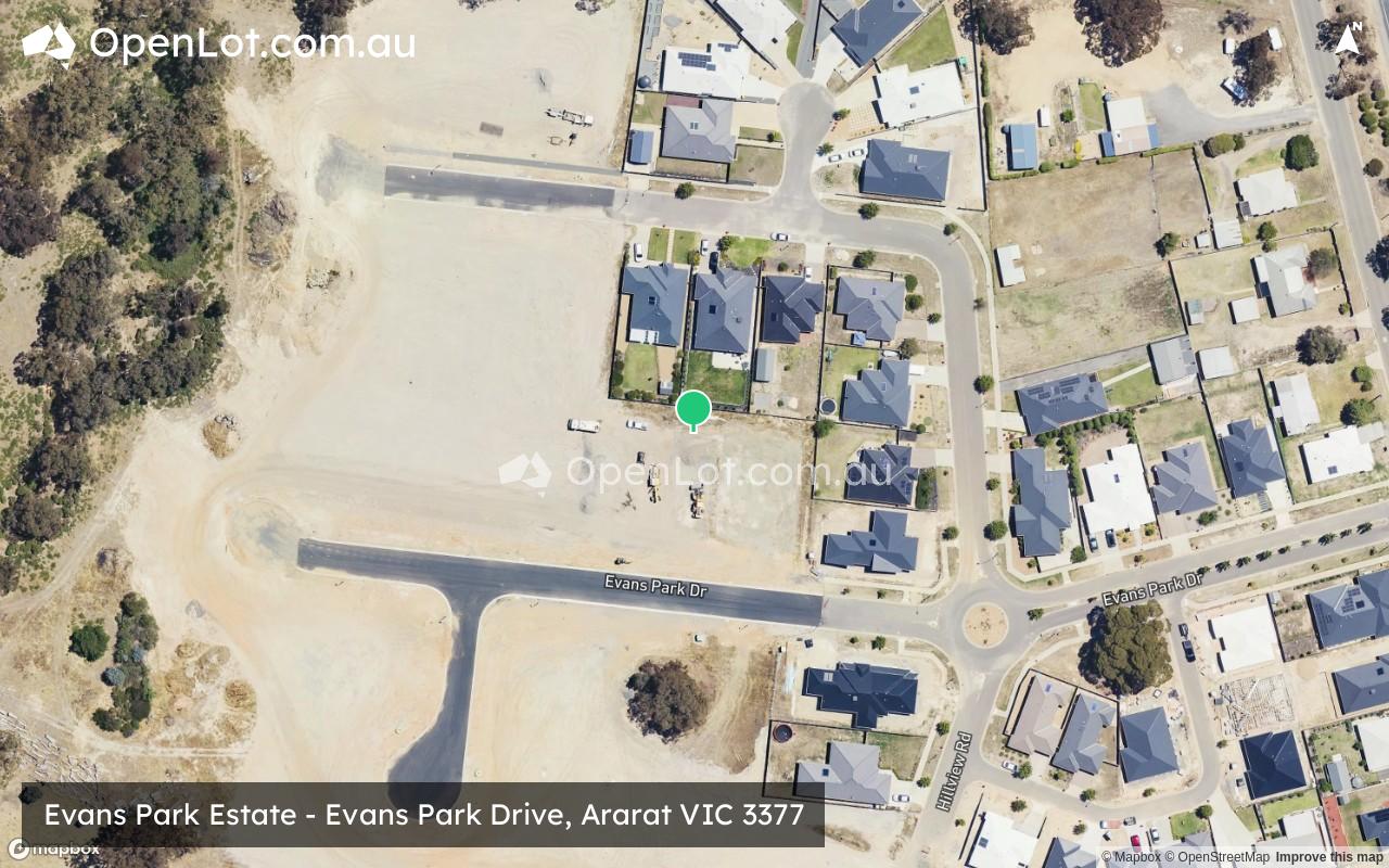 Satellite image for Evans Park Estate - Evans Park Drive, Ararat VIC 3377