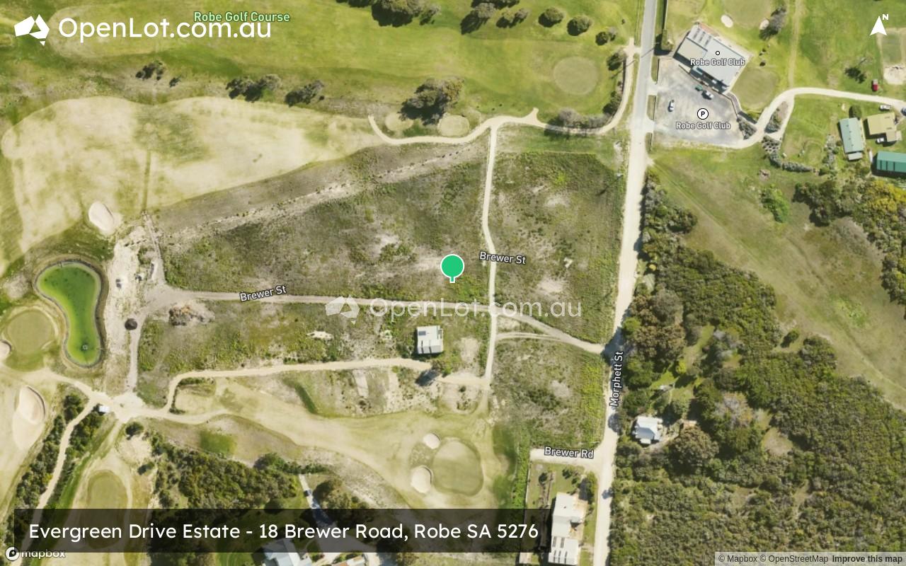 Satellite image for Evergreen Drive Estate - 18 Brewer Road, Robe SA 5276
