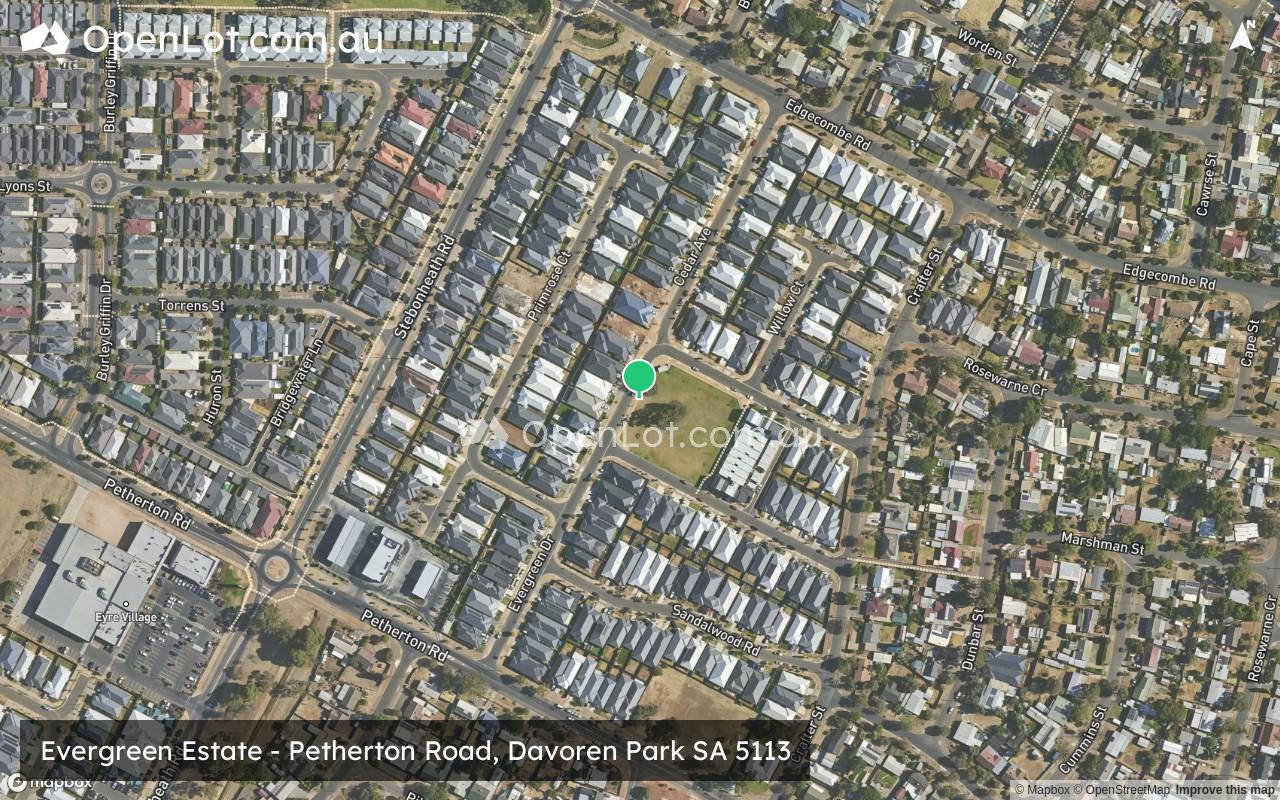 Satellite image for Evergreen Estate - Petherton Road, Davoren Park SA 5113