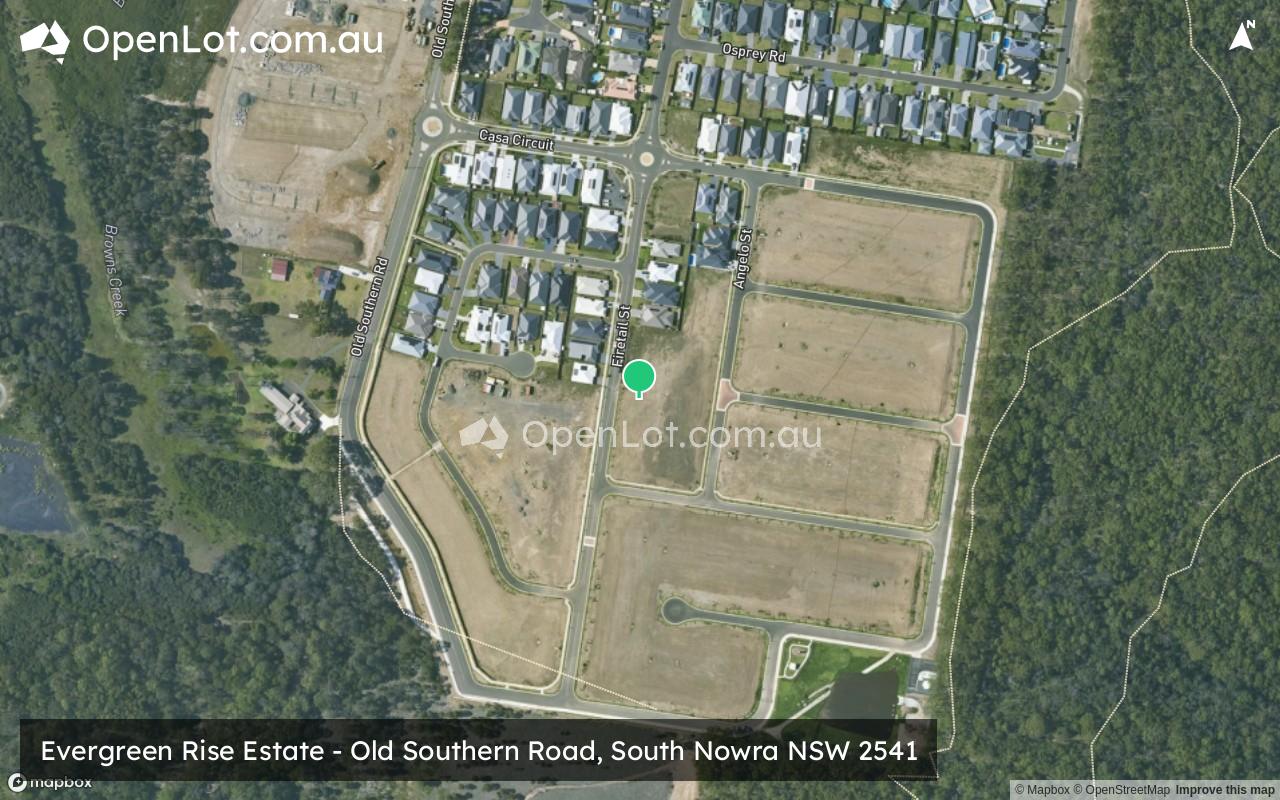 Satellite image for Evergreen Rise Estate - Old Southern Road, South Nowra NSW 2541