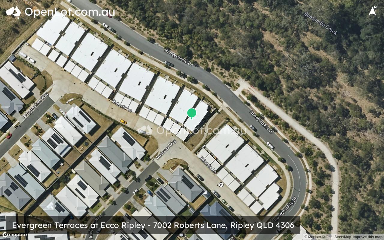 Satellite image for Evergreen Terraces at Ecco Ripley - 7002 Roberts Lane, Ripley QLD 4306