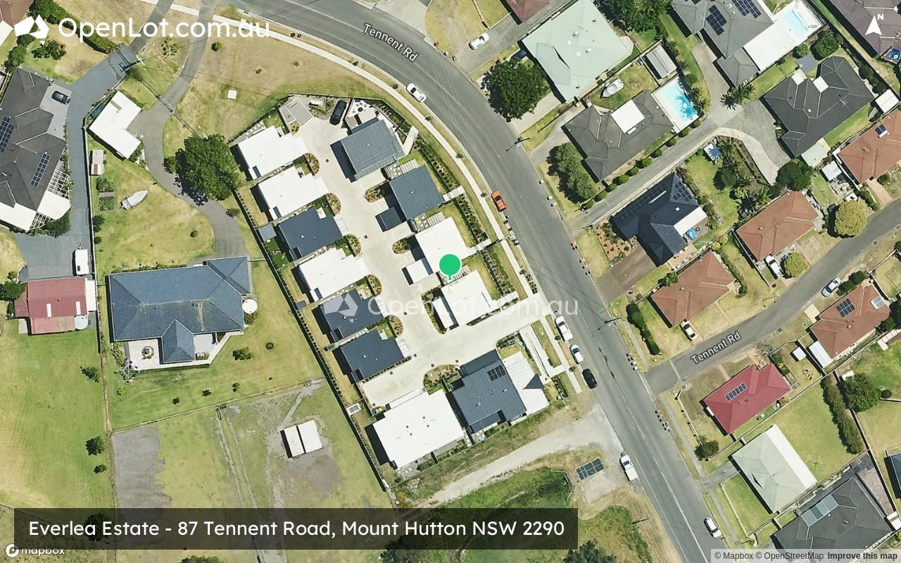 Satellite image for Everlea Estate - 87 Tennent Road, Mount Hutton NSW 2290