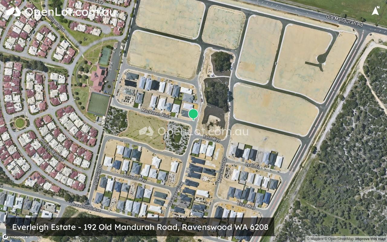 Satellite image for Everleigh Estate - 192 Old Mandurah Road, Ravenswood WA 6208