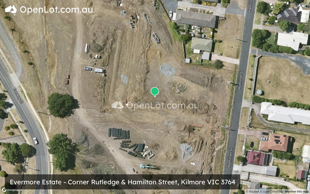 Satellite image for Evermore Estate - Cnr Rutledge & Hamilton Street, Kilmore VIC 3764