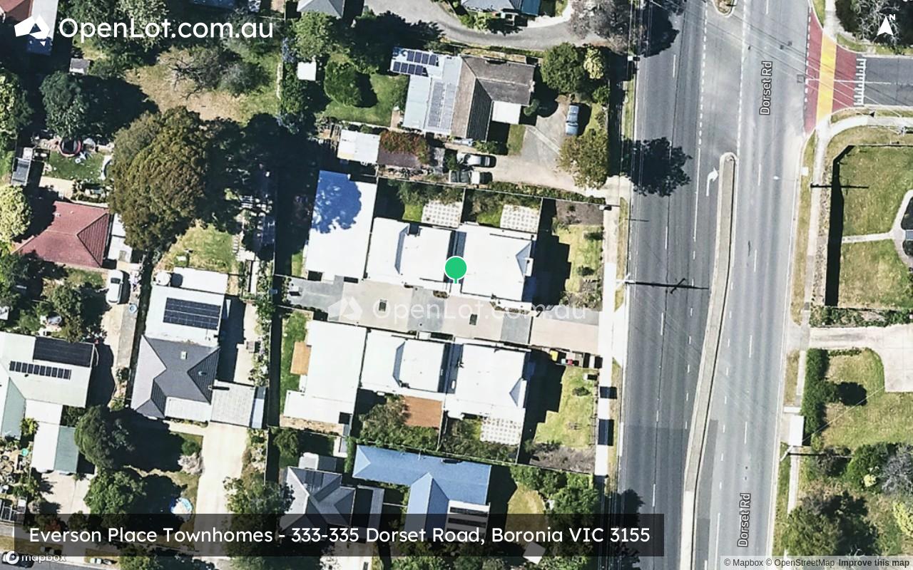 Satellite image for Everson Place Townhomes - 333-335 Dorset Road, Boronia VIC 3155