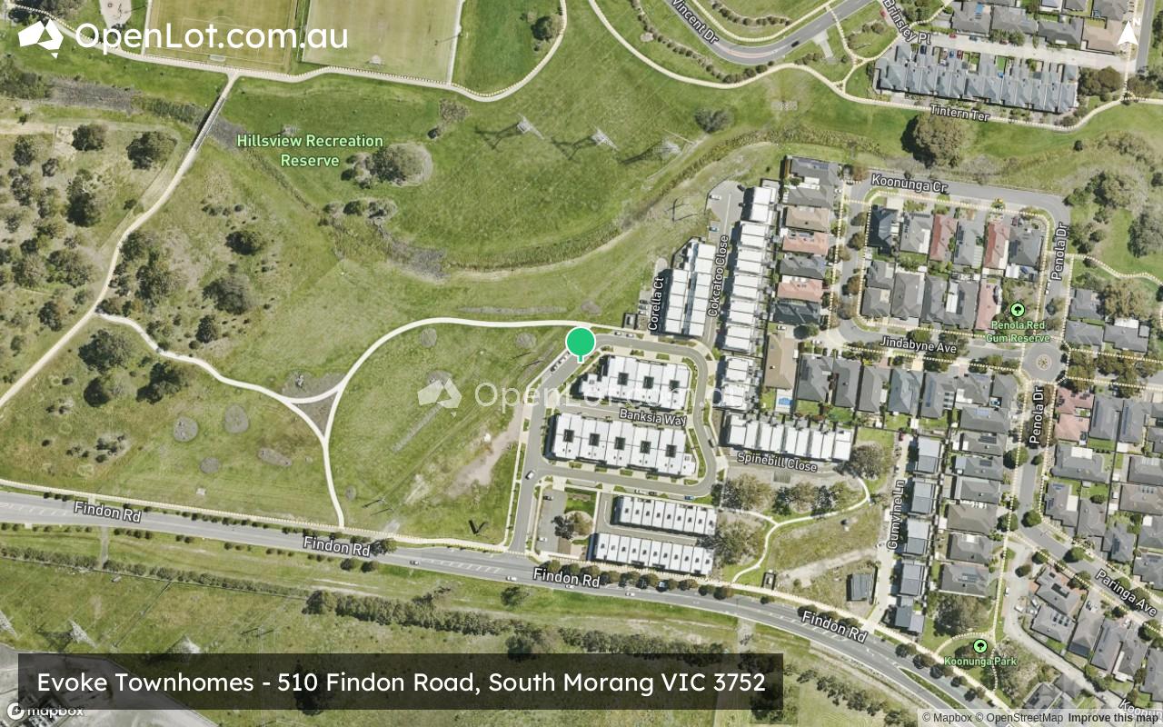 Satellite image for Evoke Townhomes - 510 Findon Road, South Morang VIC 3752