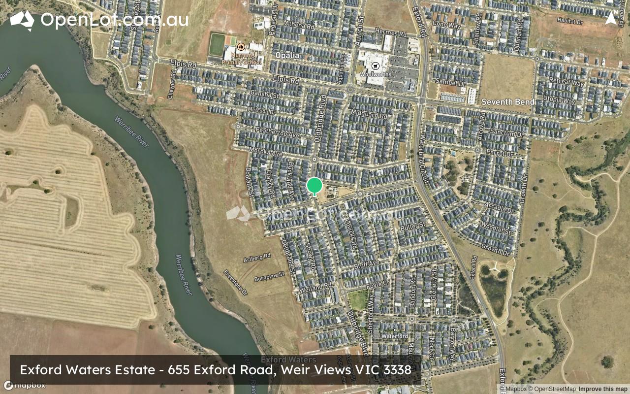 Satellite image for Exford Waters Estate - 655 Exford Road, Weir Views VIC 3338