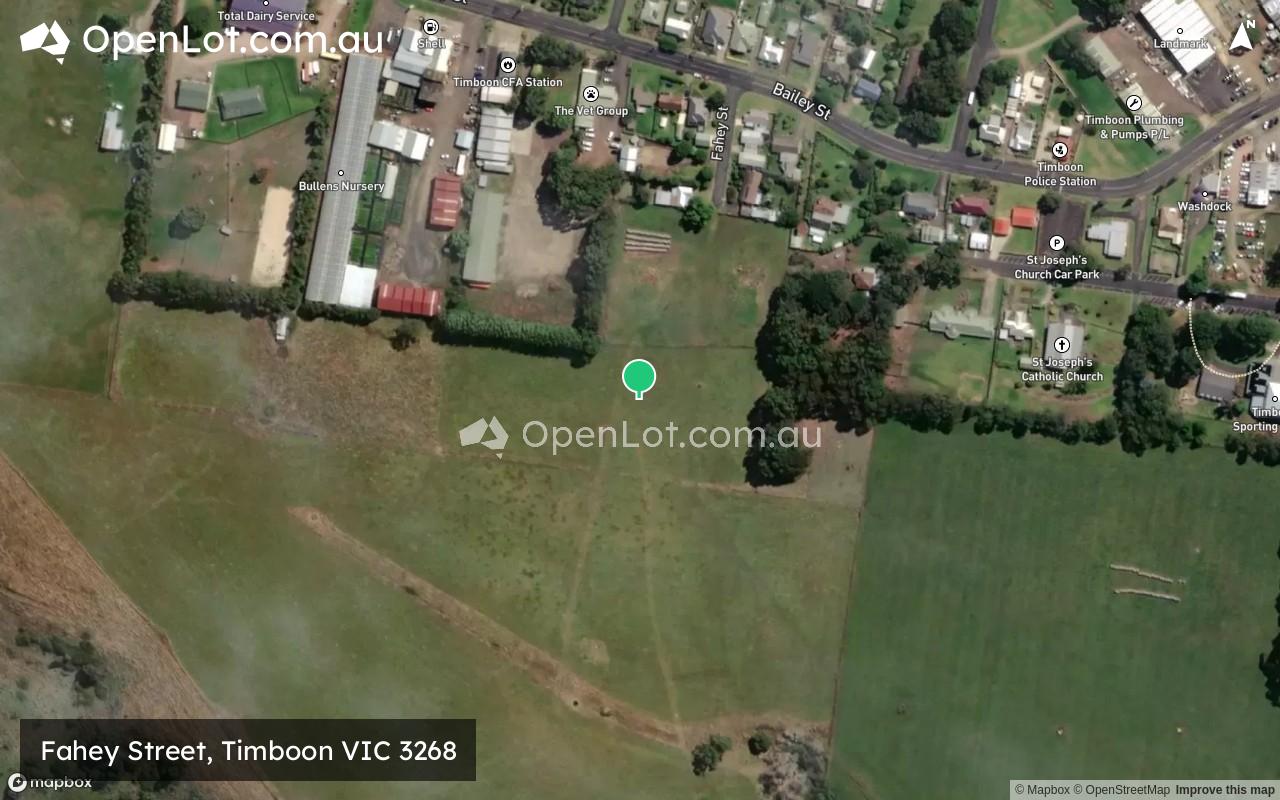 Satellite image for Fahey Street, Timboon VIC 3268