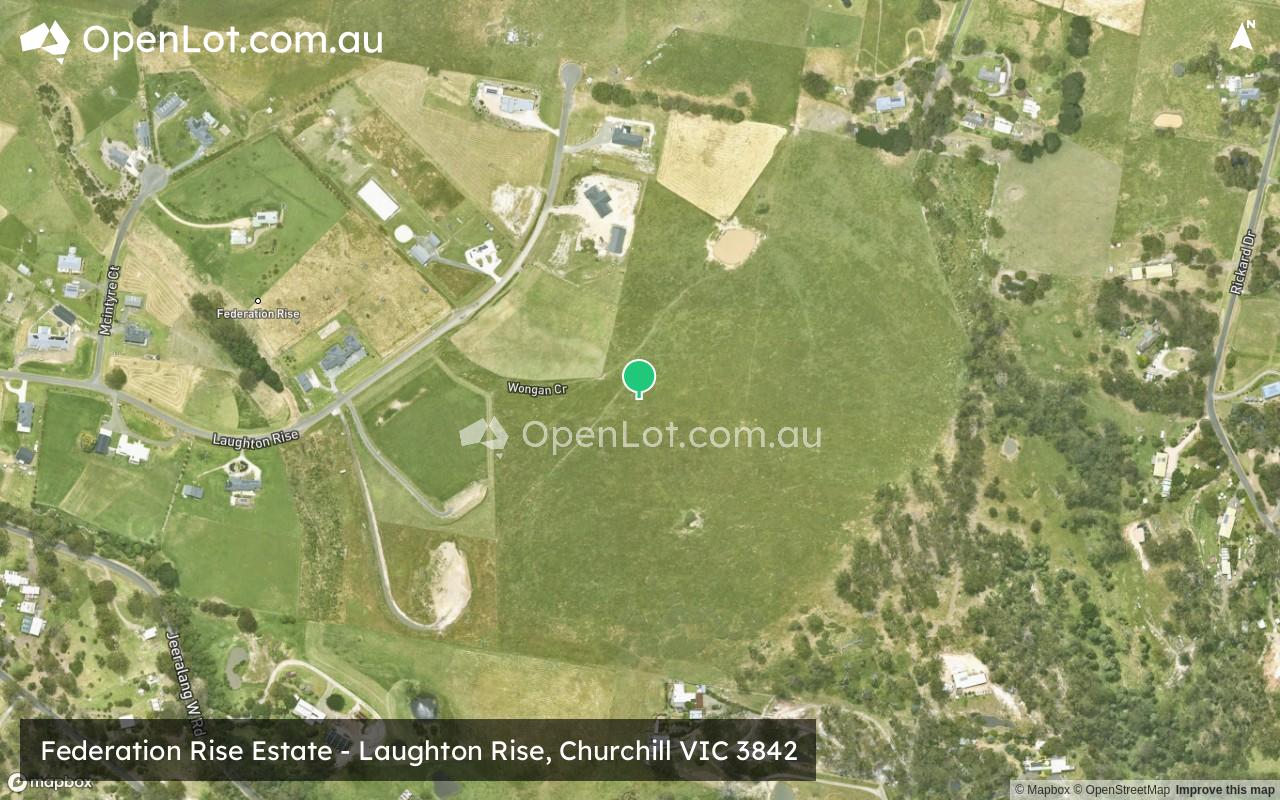 Satellite image for Federation Rise Estate - Laughton Rise, Churchill VIC 3842
