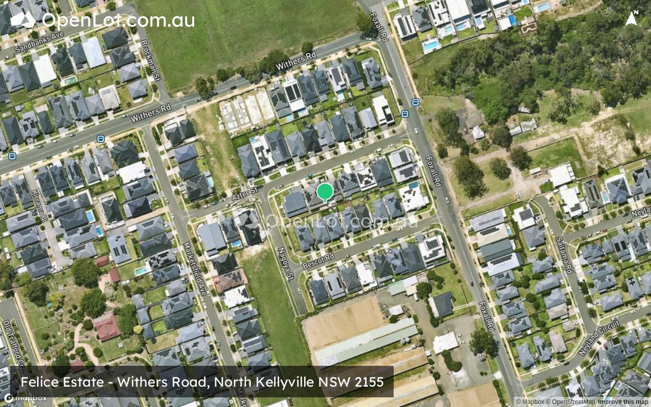 Satellite image for Felice Estate - Withers Road, North Kellyville NSW 2155