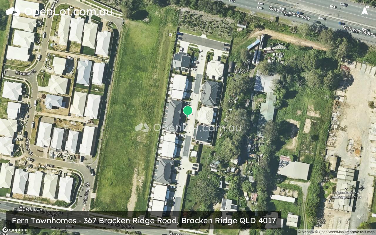 Satellite image for Fern Townhomes - 367 Bracken Ridge Road, Bracken Ridge QLD 4017