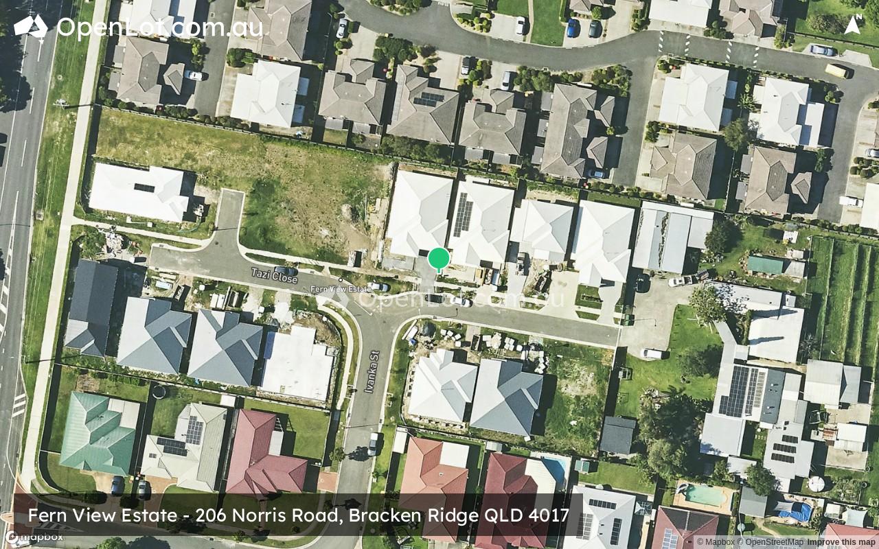 Satellite image for Fern View Estate - 206 Norris Road, Bracken Ridge QLD 4017